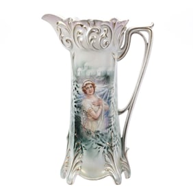 Tankard, Unmarked R.S. Prussia, Winter Season