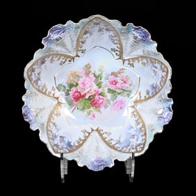 Bowl Marked R.S. Prussia, Rare Mold And Color Combo