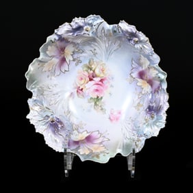 Bowl Marked R.S. Prussia, Satin Carnation Mold