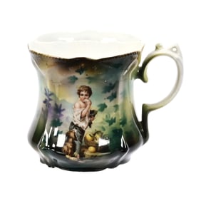 Shaving Mug Marked R.S. Prussia, Melon Eater Decor