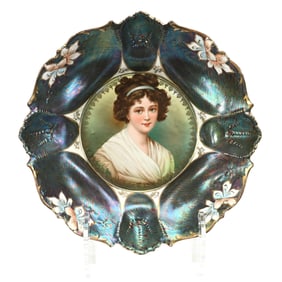 Bowl, Unmarked R.S. Prussia, Lebrun With Ribbon