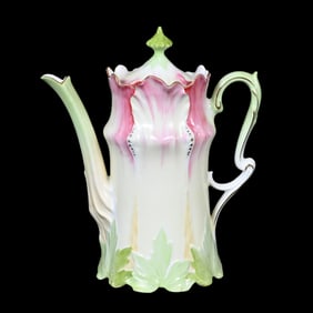 Tea Pot, Unmarked R.S. Prussia, Leaf Mold