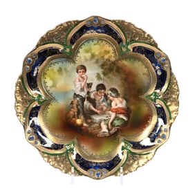 Plate Marked R.S. Prussia, Dice Thrower Scenic Decor