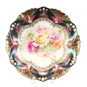 Plate Marked R.S. Prussia, Point & Clover Mold