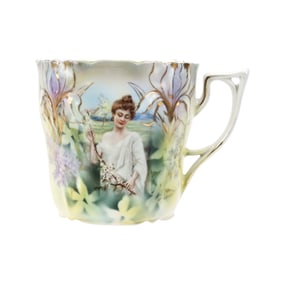 Mug Marked R.S. Prussia, Satin Spring Season