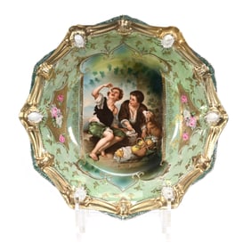 Bowl Marked R.S. Prussia, Melon Eater Scenic Decor