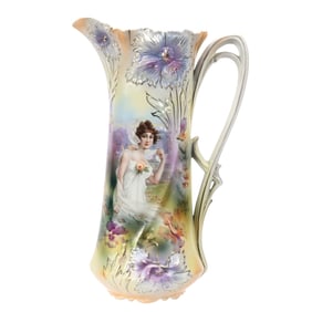 Tankard, Unmarked R.S. Prussia, Fall Season Portrait