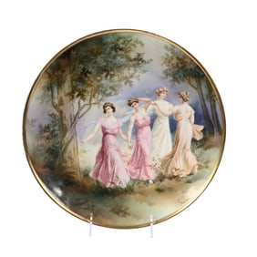 Charger Marked R.S. Germany, Four Women