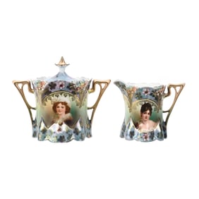 Creamer & Sugar Set, Unmarked R.S. Prussia