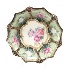 Bowl Marked R.S. Prussia, Tiffany Trim