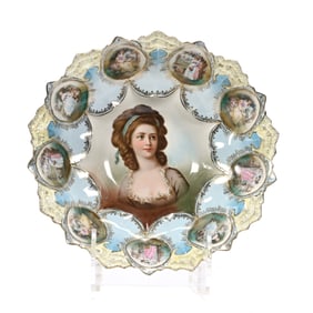 Bowl Marked R.S. Prussia, Potocka Portrait
