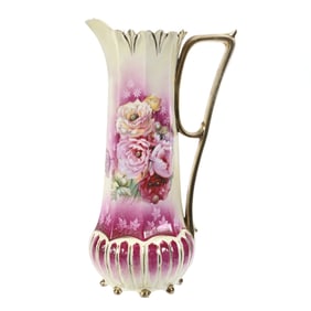 Tankard Marked R.S. Prussia, Pink & Yellow Tones