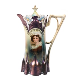 Chocolate Pot, Unmarked R.S. Prussia, Lebrun
