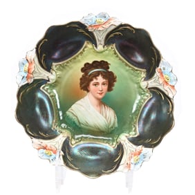 Bowl, Unmarked R.S. Prussia, Lebrun With Ribbon