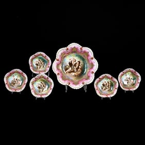 Berry Set Marked R.S. Prussia, Melon Eaters Decor