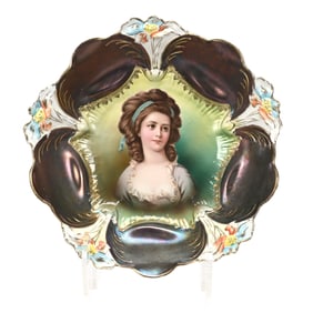 Bowl, Unmarked R.S. Prussia, Potocka Portrait