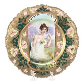 Plate Marked R.S. Prussia, Fall Season, Keyhole