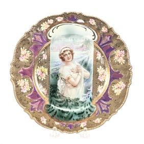 Plate Marked R.S. Prussia, Winter Season, Keyhole