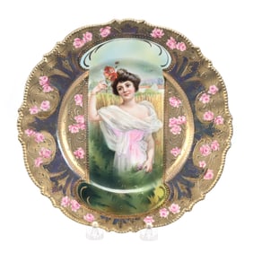 Plate Marked R.S. Prussia, Summer Season, Keyhole