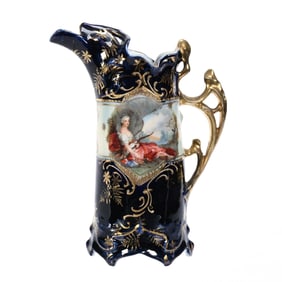 Ewer Marked Royal Vienna, Double Scene