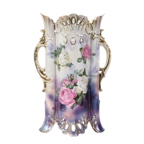 Vase Marked R.S. Prussia, Jewel Mold