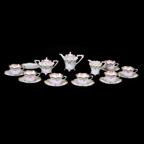 Tea Set Marked R.S. Prussia, Nine Piece