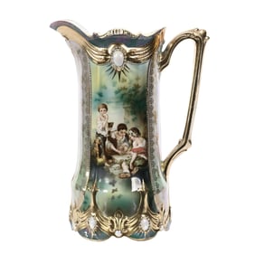 Tankard Marked R.S. Prussia, Dice Throwers Decor