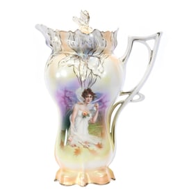 Chocolate Pot Marked R.S. Prussia, Fall Season