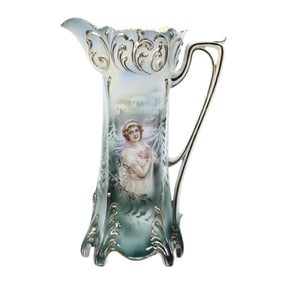 Tankard Marked R.S. Prussia, Winter Season Portrait