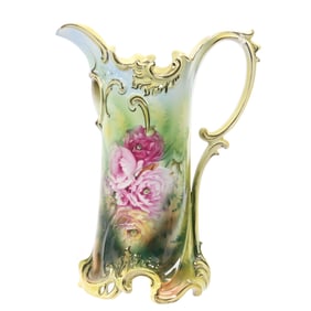 Tankard Marked R.S. Prussia, Pierced Mold, Poppies