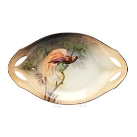 Relish Tray Marked R.S. Germany, Bird Of Paradise