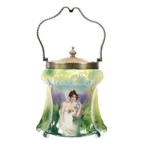 Biscuit Jar, Unmarked R.S. Prussia, Fall Season