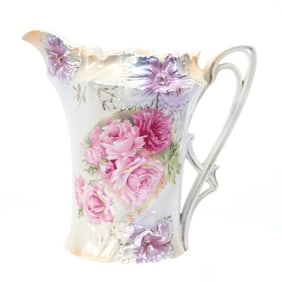Pitcher Marked R.S. Prussia, Carnation Mold