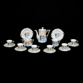 Child's Tea Set, Unmarked R.S. Prussia, Snowbird
