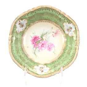 Bowl Marked R.S. Prussia, Cherub Medallions