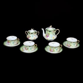 Tea Set, Unmarked R.S. Prussia, Hidden Image Mold