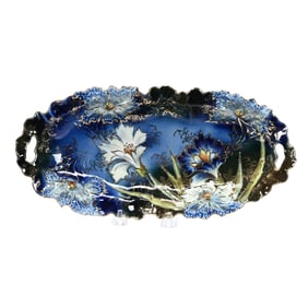 Celery Tray Marked R.S. Prussia, Carnation Mold