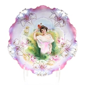 Bowl Marked R.S. Prussia, Summer Season Portrait