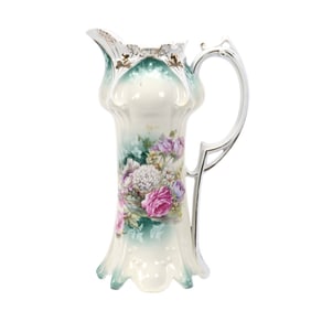 Tankard Marked R.S. Prussia, Glass Bowl Floral Decor