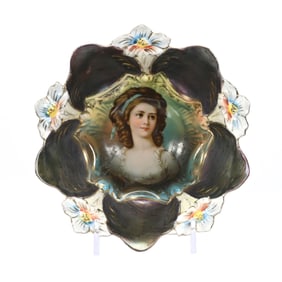 Footed Nut Bowl, Unmarked R.S. Prussia, Potocka Decor