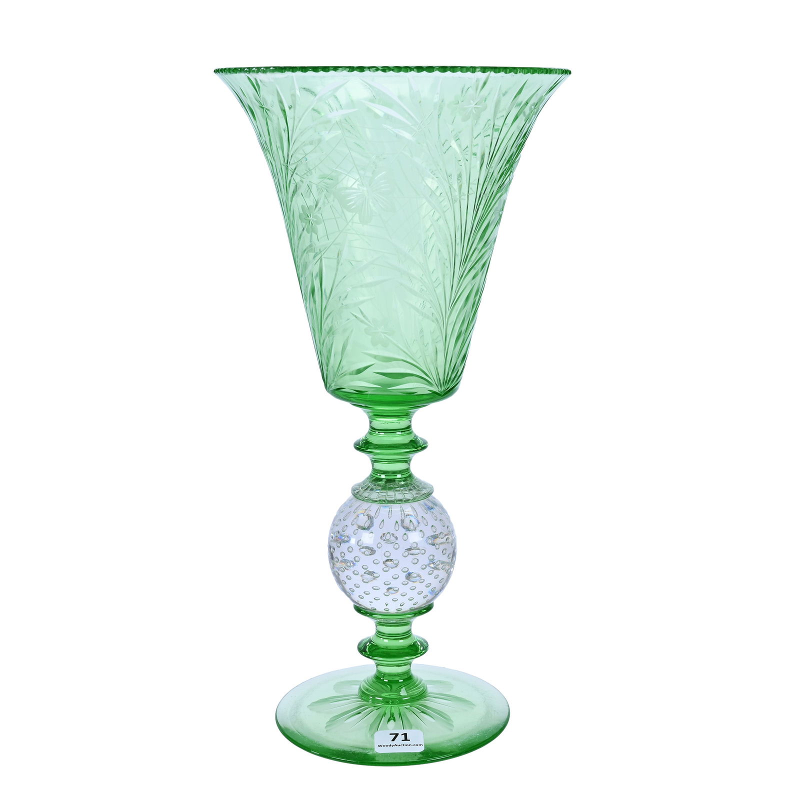 Chalice, Uranium Green Colias Pattern By Pairpoint (1 of 3)