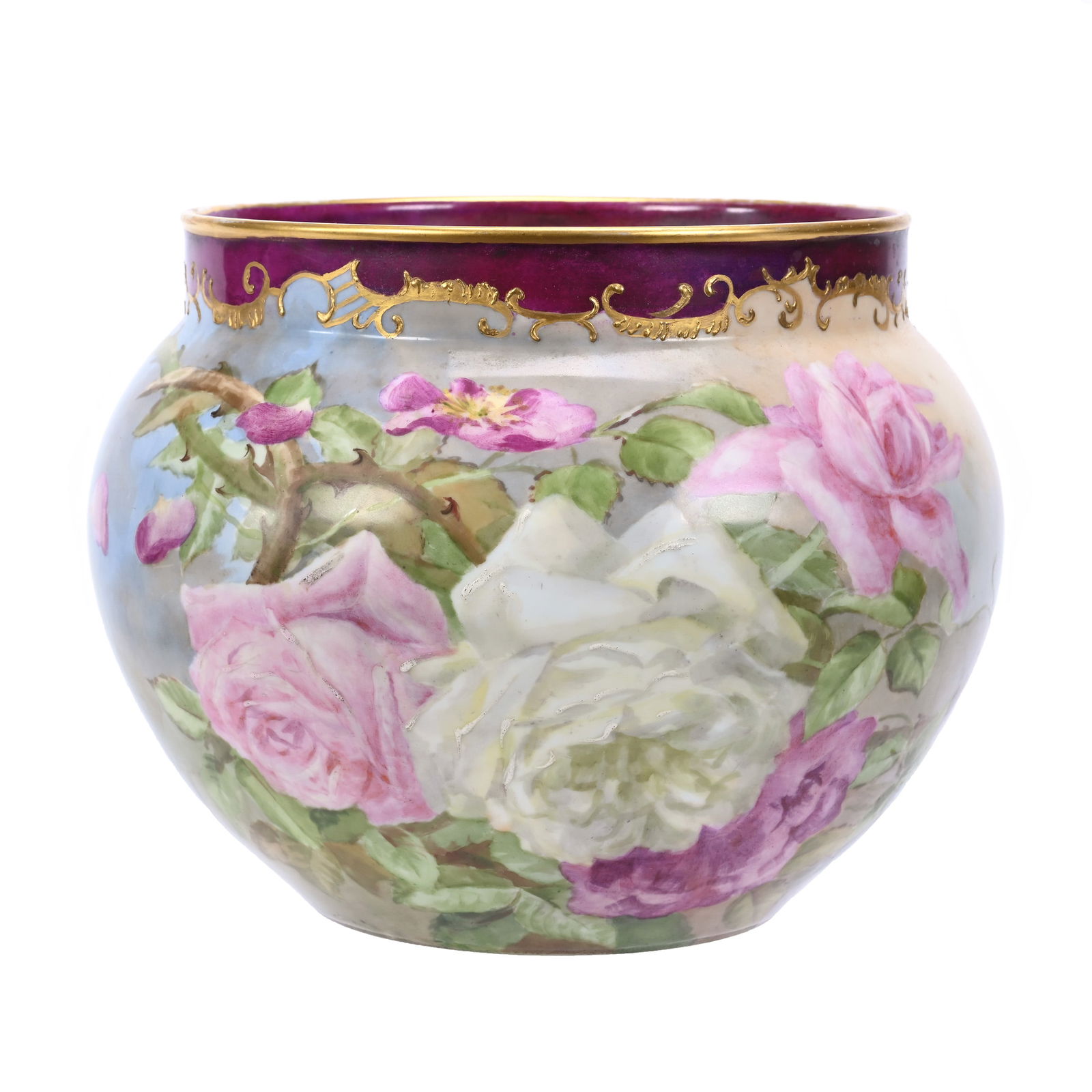 Jardiniere Marked J.P. Limoges Porcelain (1 of 3)