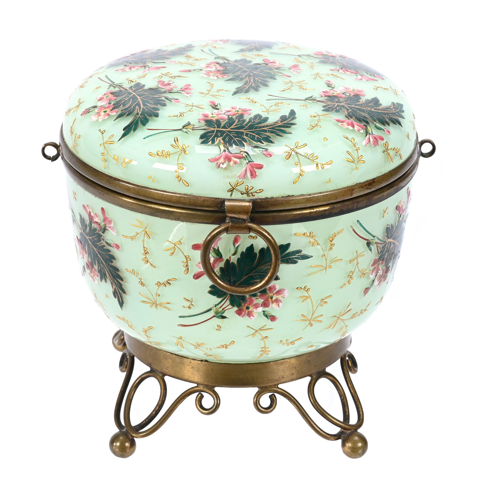 Dresser Box, Unmarked Art Glass, Harrach Style (1 of 5)