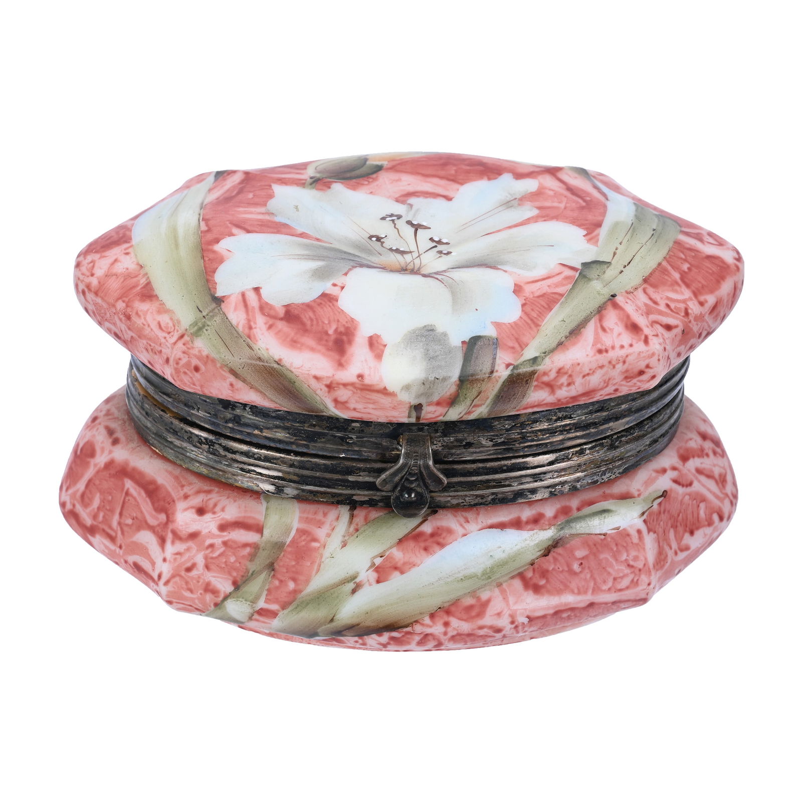 Oval Jewel Box Marked Kelva Art Glass (1 of 4)