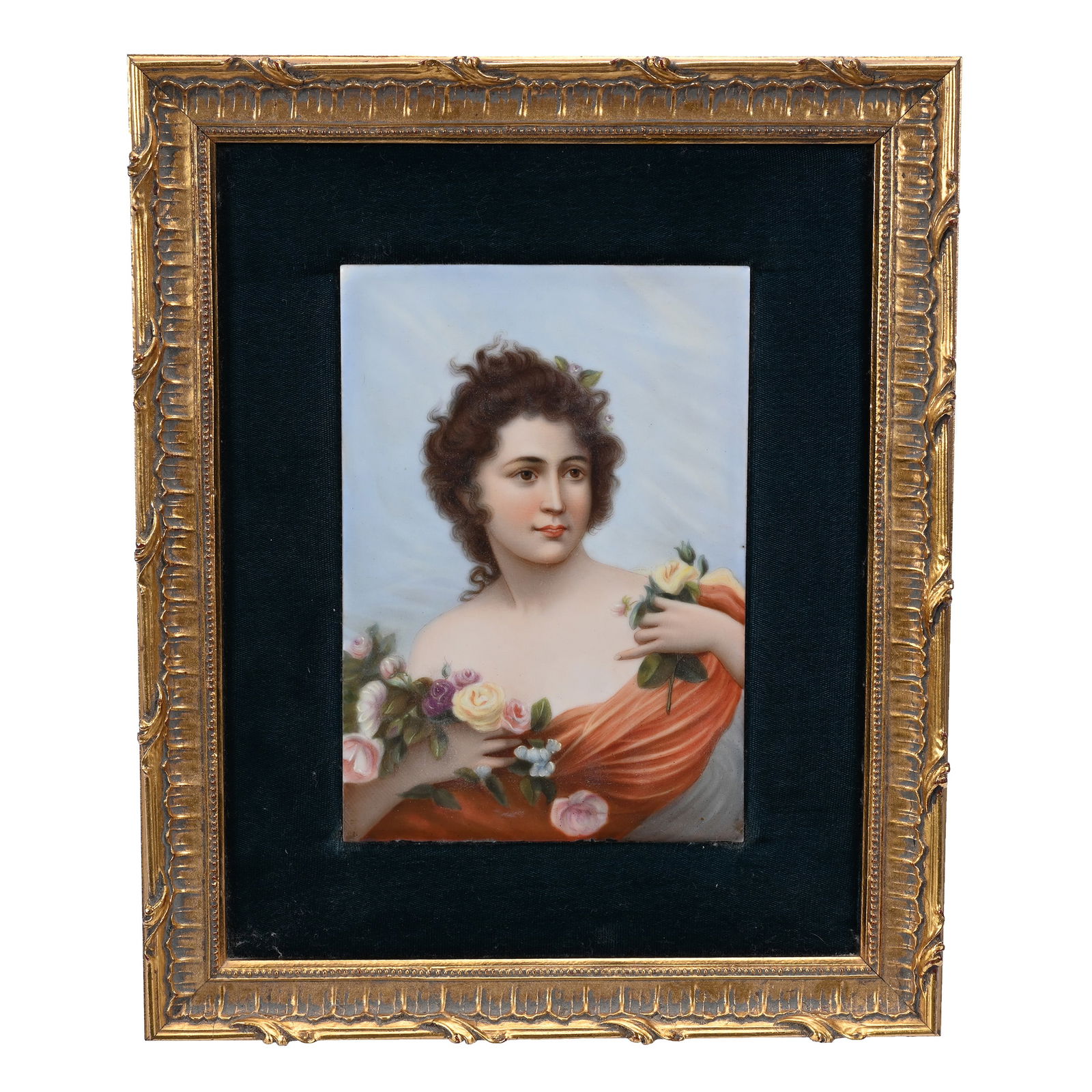 Porcelain Plaque, Hand Painted Portrait (1 of 2)