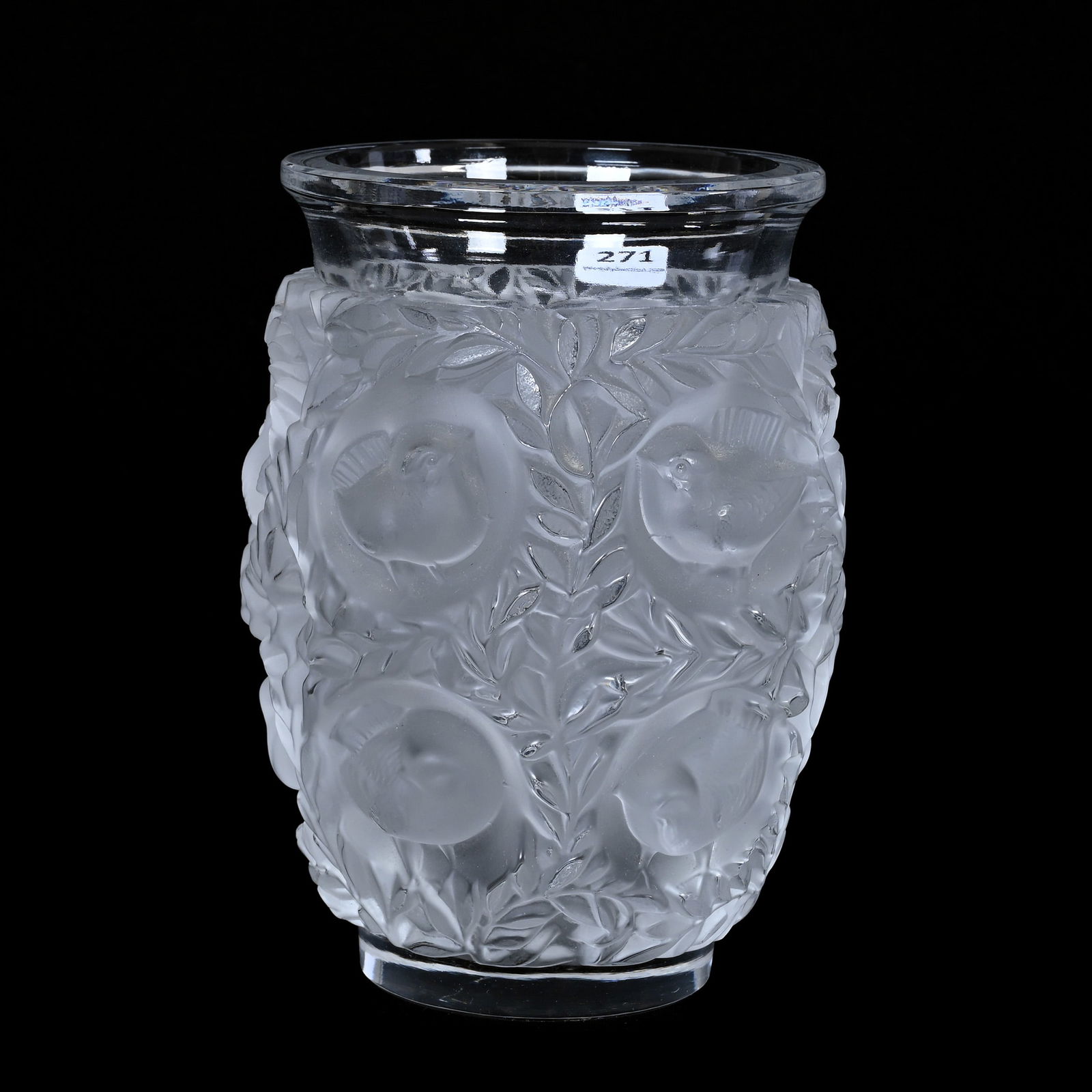 Vase Signed Lalique France, Bagatelle Pattern (1 of 4)