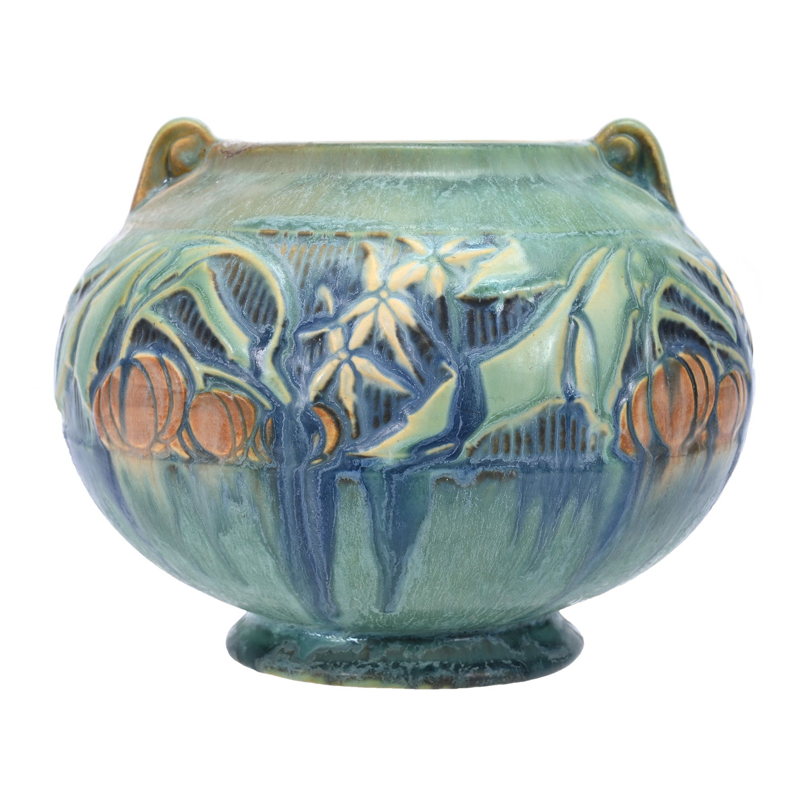 Vase, Unmarked Roseville Art Pottery Baneda Pattern (1 of 4)