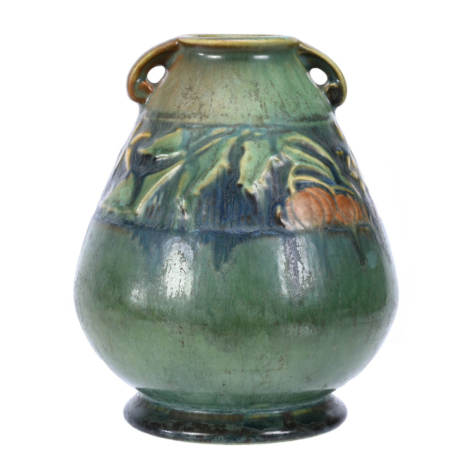 Vase, Unmarked Roseville Art Pottery Baneda Pattern (1 of 4)