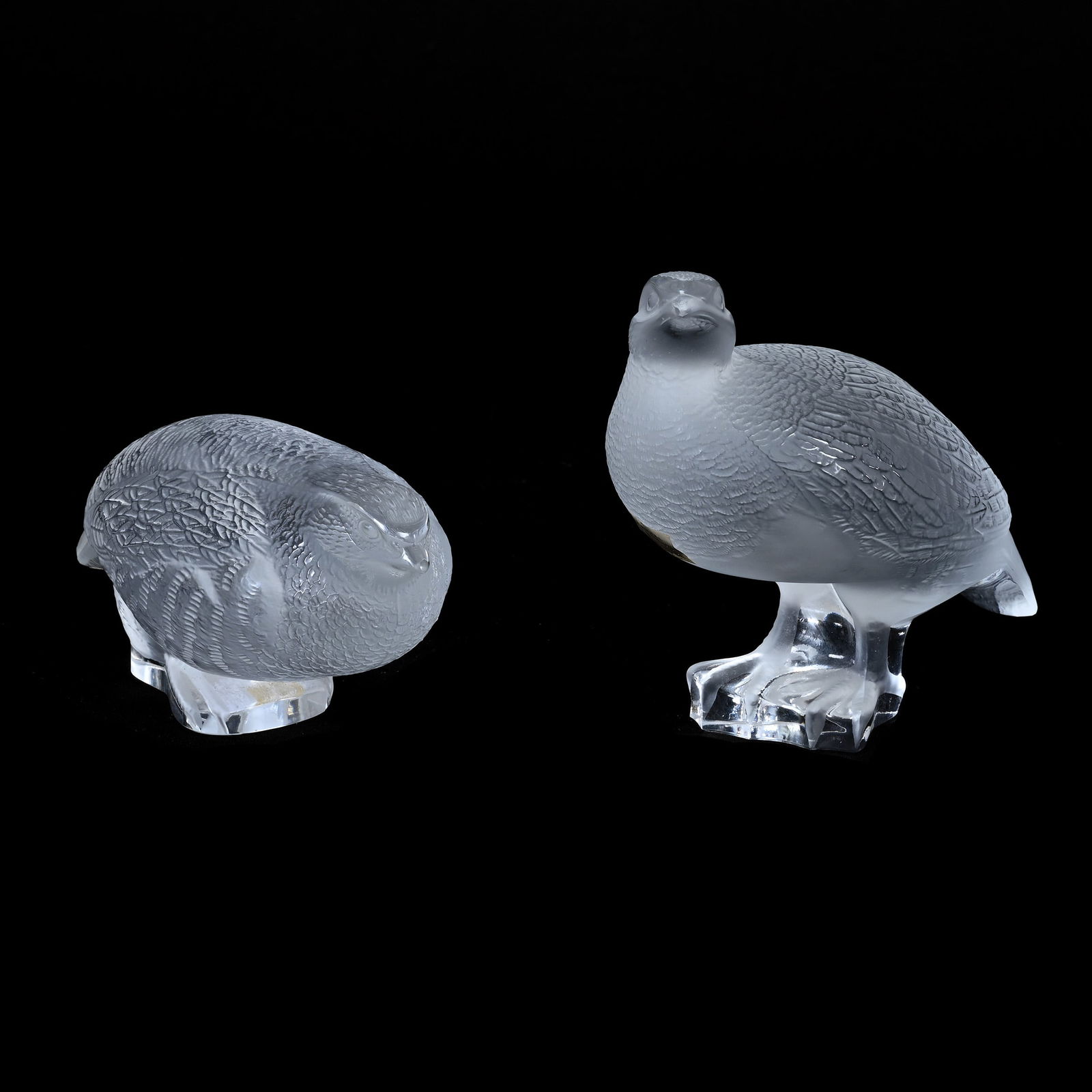 (2) Figurines Signed Lalique France (1 of 5)
