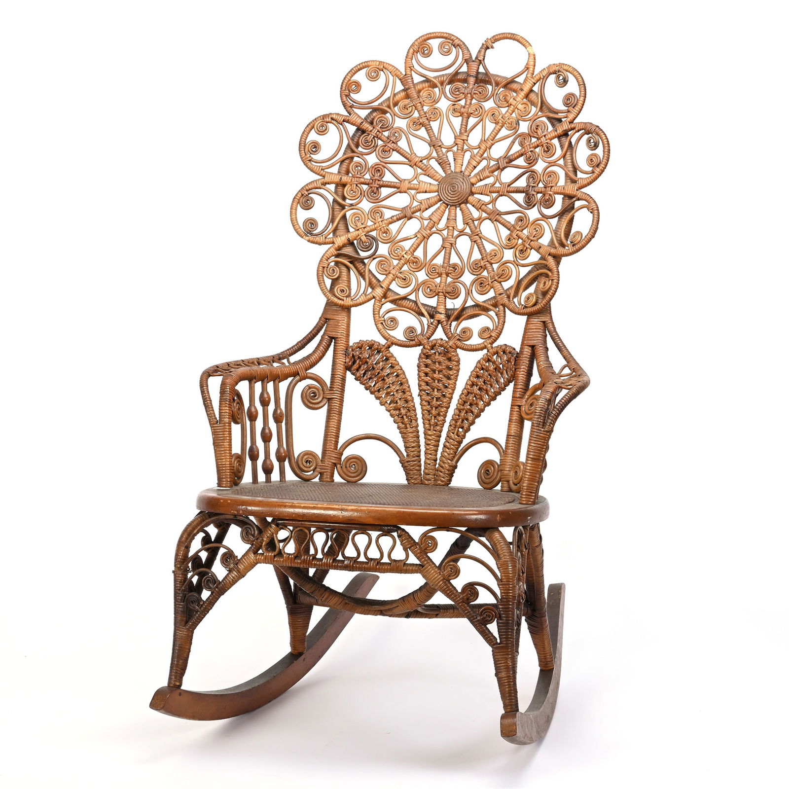 Wicker Rocking Chair, Elaborate Design (1 of 4)